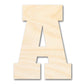 Unfinished Wood Varsity Team Font - A Shape | DIY Craft Cutout | up to 46" DIY