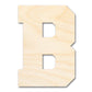 Unfinished Wood Varsity Team Font - B Shape | DIY Craft Cutout | up to 46" DIY