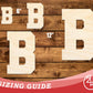 Unfinished Wood Varsity Team Font - B Shape | DIY Craft Cutout | up to 46" DIY