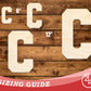 Unfinished Wood Varsity Team Font - C Shape | DIY Craft Cutout | up to 46" DIY