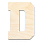 Unfinished Wood Varsity Team Font - D Shape | DIY Craft Cutout | up to 46" DIY