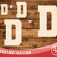 Unfinished Wood Varsity Team Font - D Shape | DIY Craft Cutout | up to 46" DIY