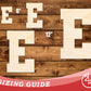 Unfinished Wood Varsity Team Font - E Shape | DIY Craft Cutout | up to 46" DIY