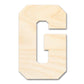 Unfinished Wood Varsity Team Font - G Shape | DIY Craft Cutout | up to 46" DIY