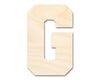 Unfinished Wood Varsity Team Font - G Shape | DIY Craft Cutout | up to 46" DIY
