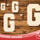 Unfinished Wood Varsity Team Font - G Shape | DIY Craft Cutout | up to 46" DIY