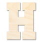 Unfinished Wood Varsity Team Font - H Shape | DIY Craft Cutout | up to 46" DIY