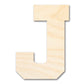 Unfinished Wood Varsity Team Font - J Shape | DIY Craft Cutout | up to 46" DIY