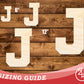 Unfinished Wood Varsity Team Font - J Shape | DIY Craft Cutout | up to 46" DIY