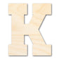 Unfinished Wood Varsity Team Font - K Shape | DIY Craft Cutout | up to 46" DIY