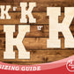 Unfinished Wood Varsity Team Font - K Shape | DIY Craft Cutout | up to 46" DIY