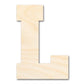 Unfinished Wood Varsity Team Font - L Shape | DIY Craft Cutout | up to 46" DIY