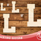 Unfinished Wood Varsity Team Font - L Shape | DIY Craft Cutout | up to 46" DIY