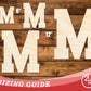 Unfinished Wood Varsity Team Font - M Shape | DIY Craft Cutout | up to 46" DIY