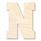 Unfinished Wood Varsity Team Font - N Shape | DIY Craft Cutout | up to 46" DIY