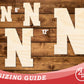Unfinished Wood Varsity Team Font - N Shape | DIY Craft Cutout | up to 46" DIY