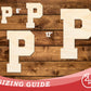 Unfinished Wood Varsity Team Font - P Shape | DIY Craft Cutout | up to 46" DIY
