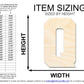 Unfinished Wood Varsity Team Font - Q Shape | DIY Craft Cutout | up to 46" DIY