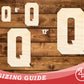 Unfinished Wood Varsity Team Font - Q Shape | DIY Craft Cutout | up to 46" DIY