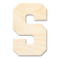 Unfinished Wood Varsity Team Font - S Shape | DIY Craft Cutout | up to 46" DIY