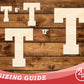 Unfinished Wood Varsity Team Font - T Shape | DIY Craft Cutout | up to 46" DIY