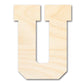 Unfinished Wood Varsity Team Font - U Shape | DIY Craft Cutout | up to 46" DIY