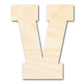 Unfinished Wood Varsity Team Font - V Shape | DIY Craft Cutout | up to 46" DIY