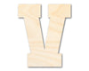 Unfinished Wood Varsity Team Font - V Shape | DIY Craft Cutout | up to 46" DIY