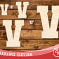 Unfinished Wood Varsity Team Font - V Shape | DIY Craft Cutout | up to 46" DIY