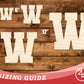 Unfinished Wood Varsity Team Font - W Shape | DIY Craft Cutout | up to 46" DIY