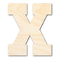 Unfinished Wood Varsity Team Font - X Shape | DIY Craft Cutout | up to 46" DIY