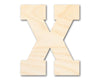 Unfinished Wood Varsity Team Font - X Shape | DIY Craft Cutout | up to 46" DIY