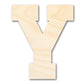 Unfinished Wood Varsity Team Font - Y Shape | DIY Craft Cutout | up to 46" DIY
