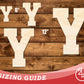 Unfinished Wood Varsity Team Font - Y Shape | DIY Craft Cutout | up to 46" DIY