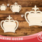 Unfinished Wood Crown Shape | DIY Craft Cutout | up to 46" DIY