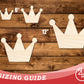 Unfinished Wood Crown Shape | DIY Craft Cutout | up to 46" DIY