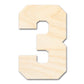 Unfinished Wood Varisty Number Three Shape | DIY Craft Cutout | up to 46" DIY