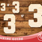 Unfinished Wood Varisty Number Three Shape | DIY Craft Cutout | up to 46" DIY