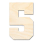 Unfinished Wood Varisty Number Five Shape | DIY Craft Cutout | up to 46" DIY