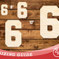 Unfinished Wood Varisty Number Six Shape | DIY Craft Cutout | up to 46" DIY