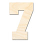 Unfinished Wood Varisty Number Seven Shape | DIY Craft Cutout | up to 46" DIY