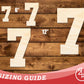 Unfinished Wood Varisty Number Seven Shape | DIY Craft Cutout | up to 46" DIY