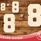 Unfinished Wood Varisty Number Eight Shape | DIY Craft Cutout | up to 46" DIY