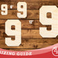 Unfinished Wood Varisty Number Nine Shape | DIY Craft Cutout | up to 46" DIY