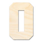 Unfinished Wood Varisty Number Zero Shape | DIY Craft Cutout | up to 46" DIY
