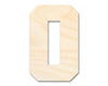 Unfinished Wood Varisty Number Zero Shape | DIY Craft Cutout | up to 46" DIY