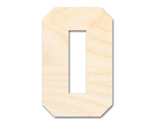 Unfinished Wood Varisty Number Zero Shape | DIY Craft Cutout | up to 46" DIY