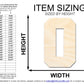 Unfinished Wood Varisty Number Zero Shape | DIY Craft Cutout | up to 46" DIY