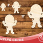 Unfinished Wood Cute Astronaut Shape | DIY Craft Cutout | up to 46" DIY