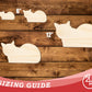 Unfinished Wood Laying Cat Shape | DIY Craft Cutout | up to 46" DIY